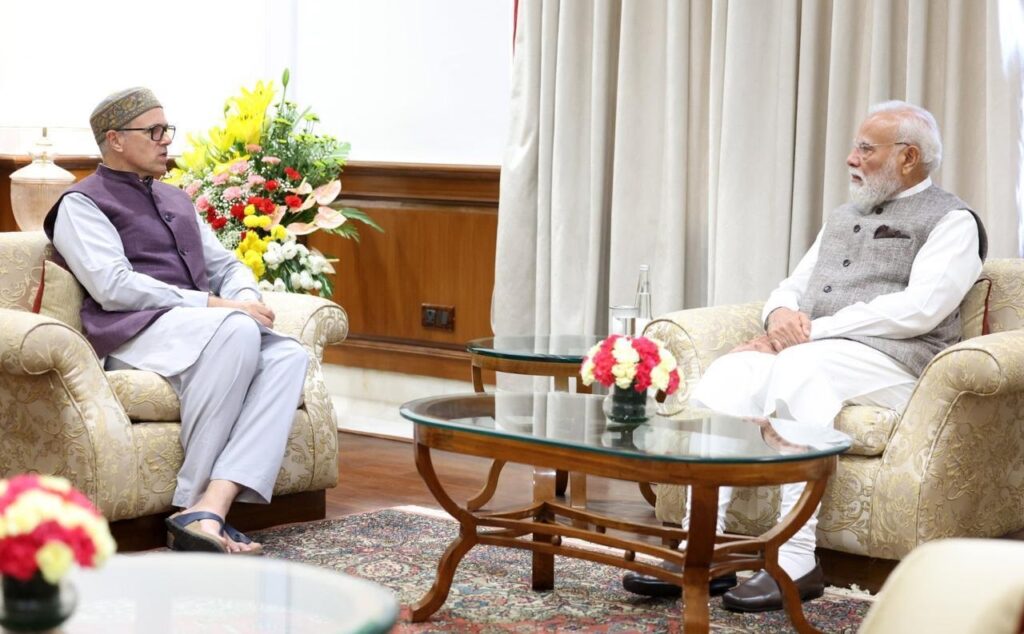 CM Omar calls on PM Modi; raises Statehood, economy, development issues Omar meets PM Modi