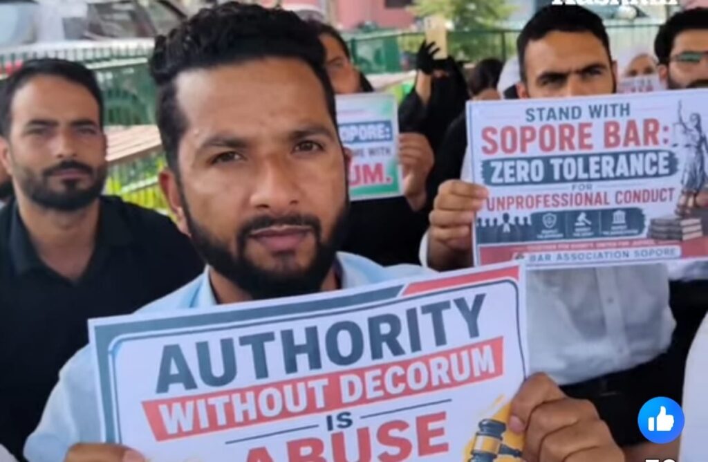 Sopore lawyers protest