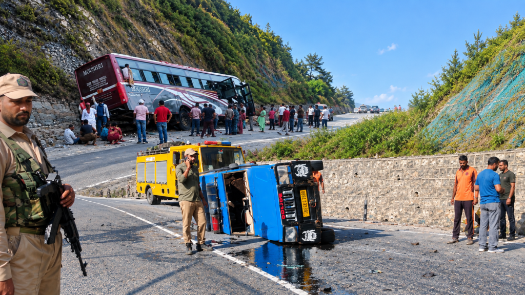 Two accidents on NH-44 in Ramban injure passengers, security personnel Ramban Accident